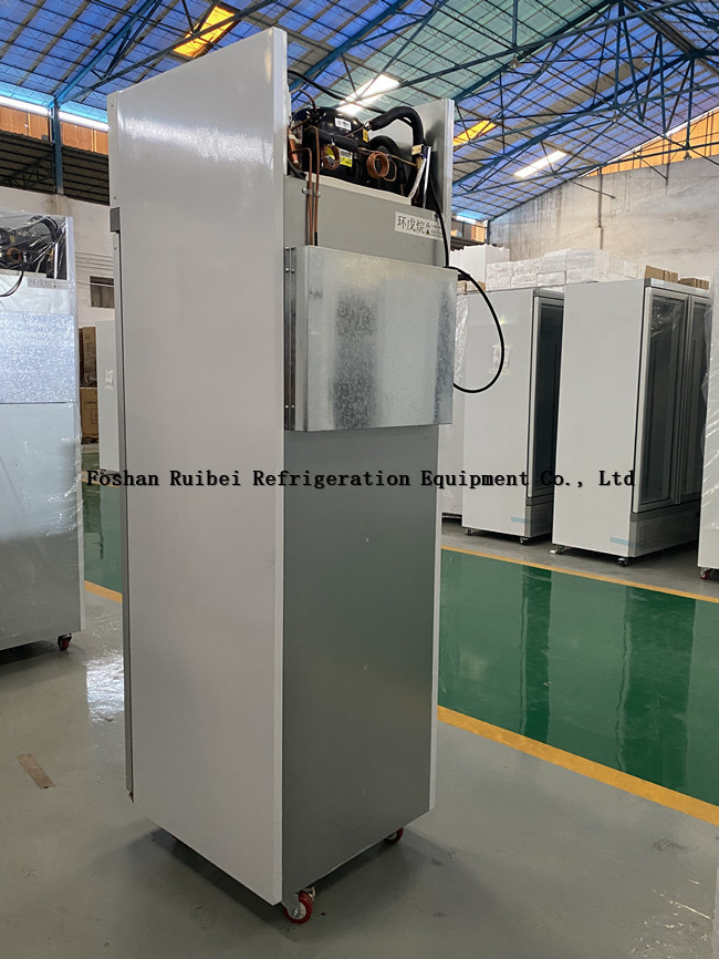 450L Vertical Beverage Cooler Supermarket Refrigerated Display Case