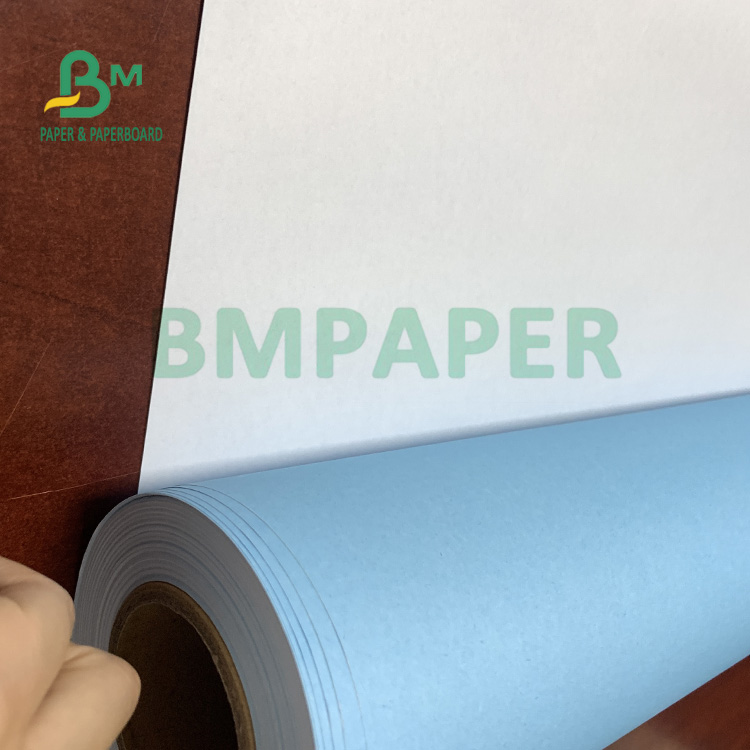 30'' X 1000m Single Side Blue Engineering Paper Water Resistance 80gsm 