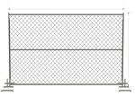 6ft x 12ft/ 72inch x 120inch chain link temporary fencing 2" x 2" x 11 gauge