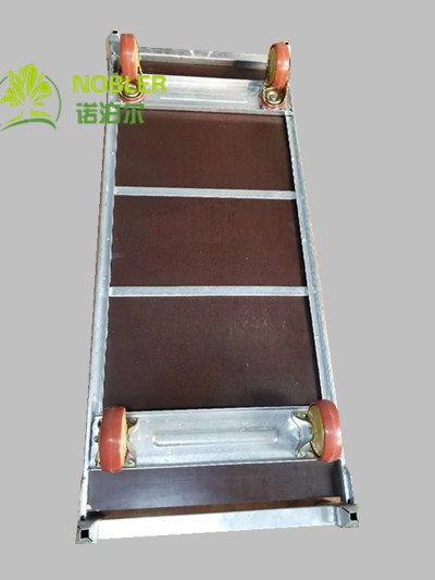 Hot Dip Galvanized Plywood Material Flower Trolley Heavy Wheel Easy To Install