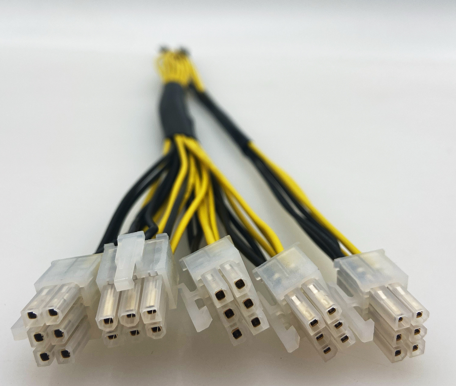 High quality Power Supply extension cable 5 pcs 6Pin Connectors 18AWG