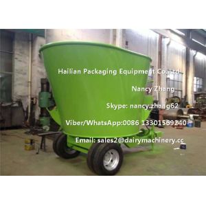 Efficient Green Animal TMR Feed Mixer , small tmr mixer With Weighting System