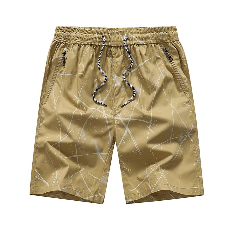 Oem Factory Manufacturer Custom Logo Beach Shorts Mens 100% Cotton Elastic Waist Shorts