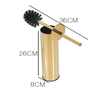 Gold Standing Toilet Cleaning Brush Holder Toilet Brush Accessories
