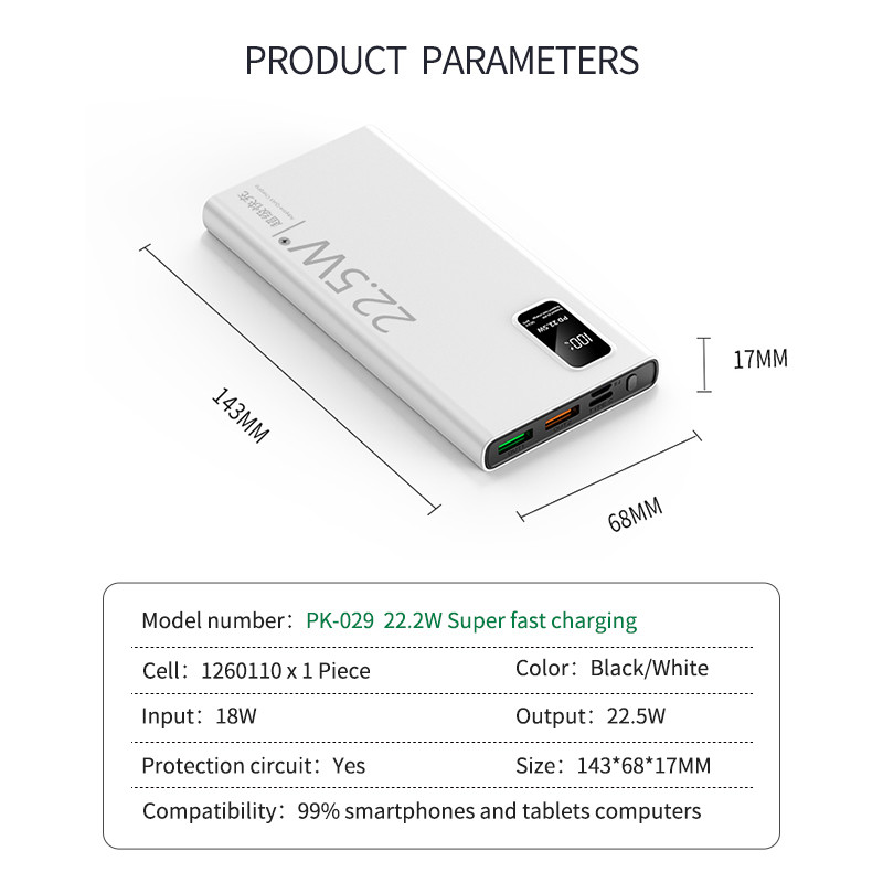 High Level Full Battery With MSDS 10000MAH Power Bank 20000mah 3000mah Li Ion Battery