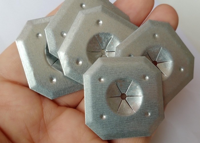 32mm Galvanized Steel Square Self Locking Washer For Insulation Pins