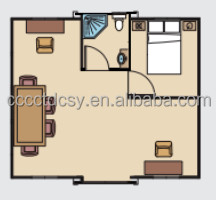 Tiny Flat Pack Container House Prefabricated 3D Model Design