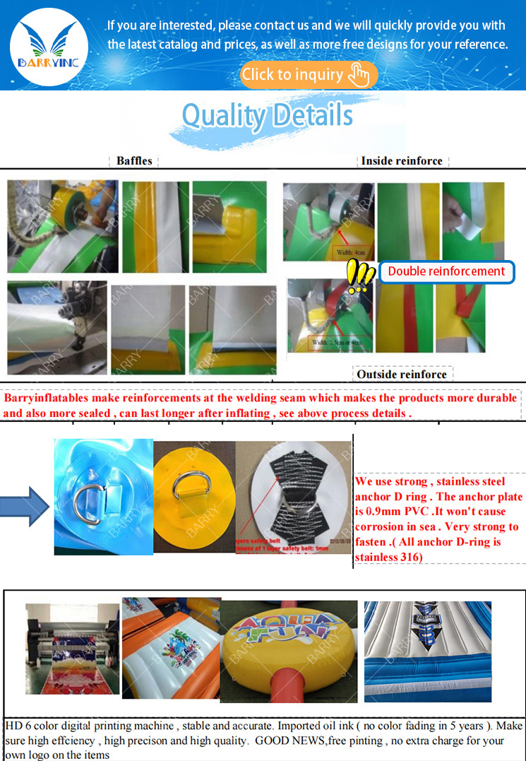 Waterproof Inflatable Floating Water Park Determined By The Size And Fast Shipping By Air