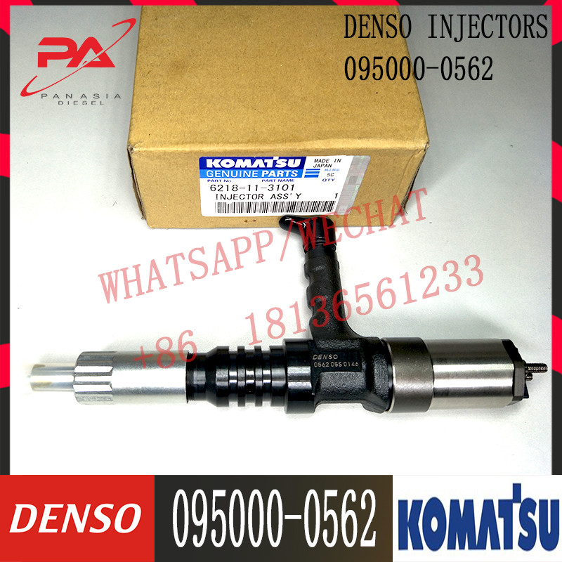 095000-0562 6251-11-3101 Komatsu Fuel Injectors For WA500-6 PC200-7, PC300-7 D275-A