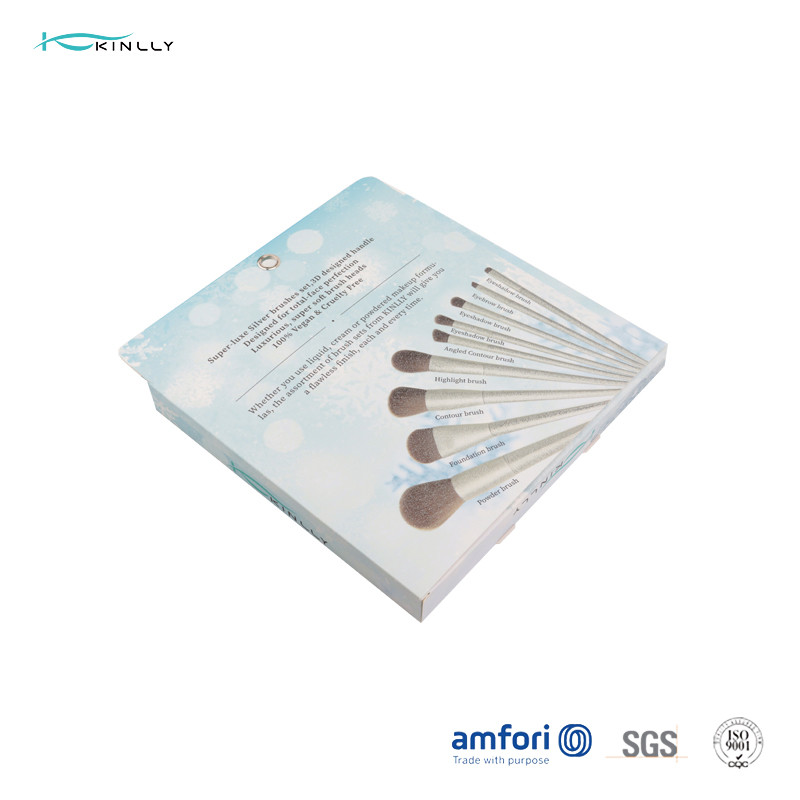9pcs Makeup Brush Gift Set Plastic Handle Package Design Are Acceptable
