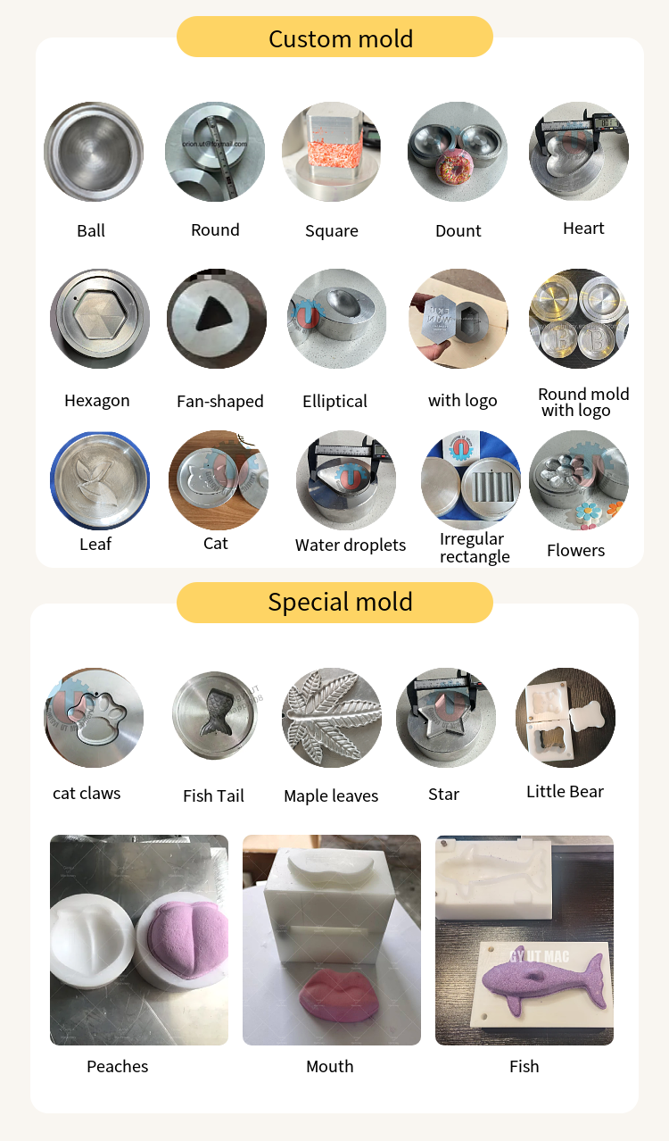2024 Full Automatic Bath Bomb Salt Press Making Machine with Different Shapes in Russia
