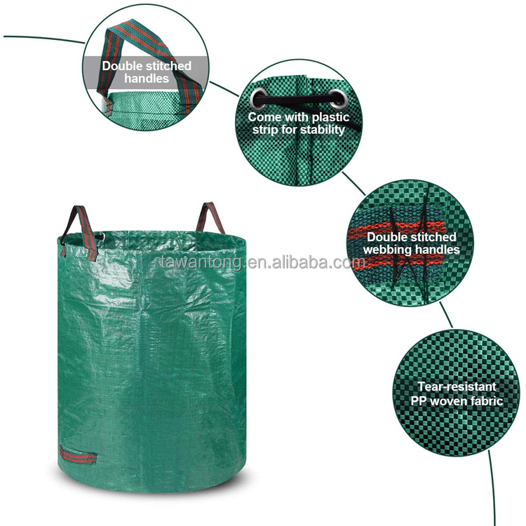 Collapsible Garden Waste Bags Heavy Duty Waste Lawn Pool Yard Leaf Bag Season Winter