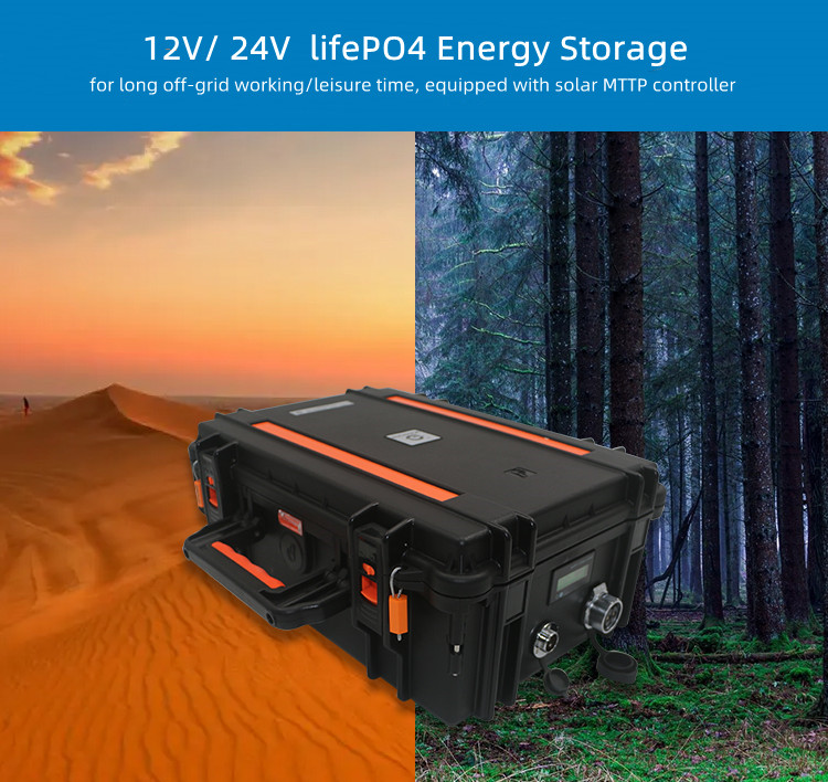 24V DC Portable LifePO4 Battery 12V For Fishing Boat Energy Backup