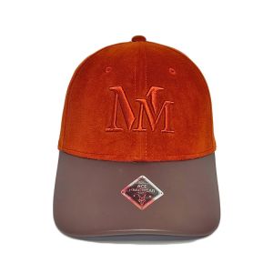 China Private Label 3d Embroidered Baseball Cap PU Brim Polyester Material on sale
