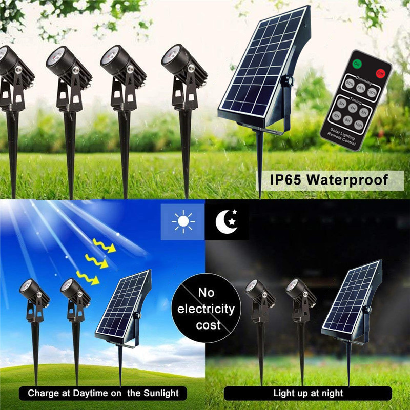 Solar one for four outdoor lighting