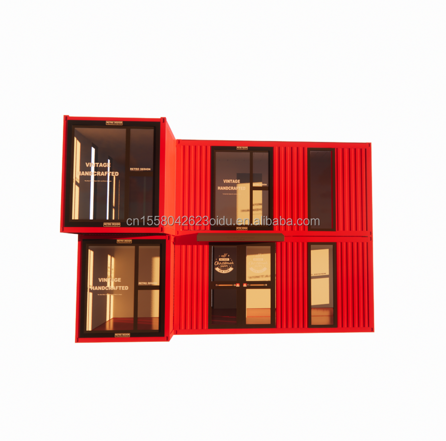 20ft/40ft Prefab Modular Tiny Kit Set Cabin Homes Container House Modern Design Style 3 Bedroom Ready Made House