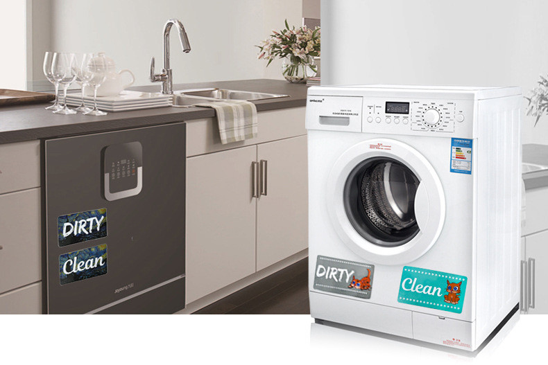 odm CE Reversible Magnetic Dishwasher Clean Sign Dirty Indicator