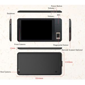 Cost effective Android Rugged QR Code 7 inch Fingerint Tablet for School Time