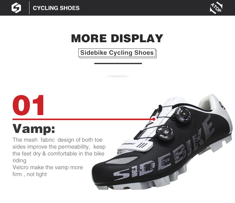 EVA Insole Mens MTB Cycling Shoes Shockproof Lightweight Black And Silver Color