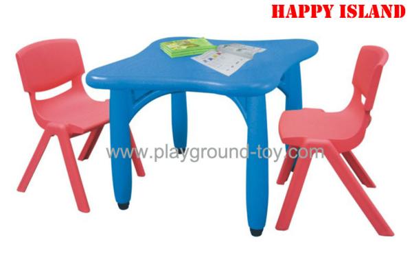 Day Care Centre Kindergarten Classroom Furniture Square Table With Plastic