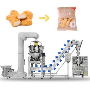 China 60bpm Automated Packaging System Pouch Frozen Food Meatball Chicken Leg Nuggets Packing Machine on sale