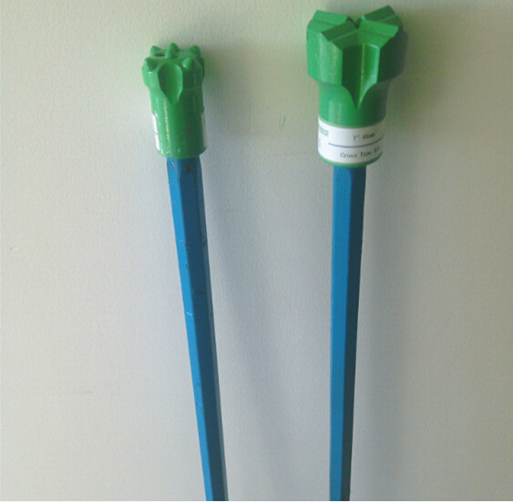 Tunnelling Chisel Bit Integral Drill Rod Hex 22 108 mm Diameter 25 - 34mm
