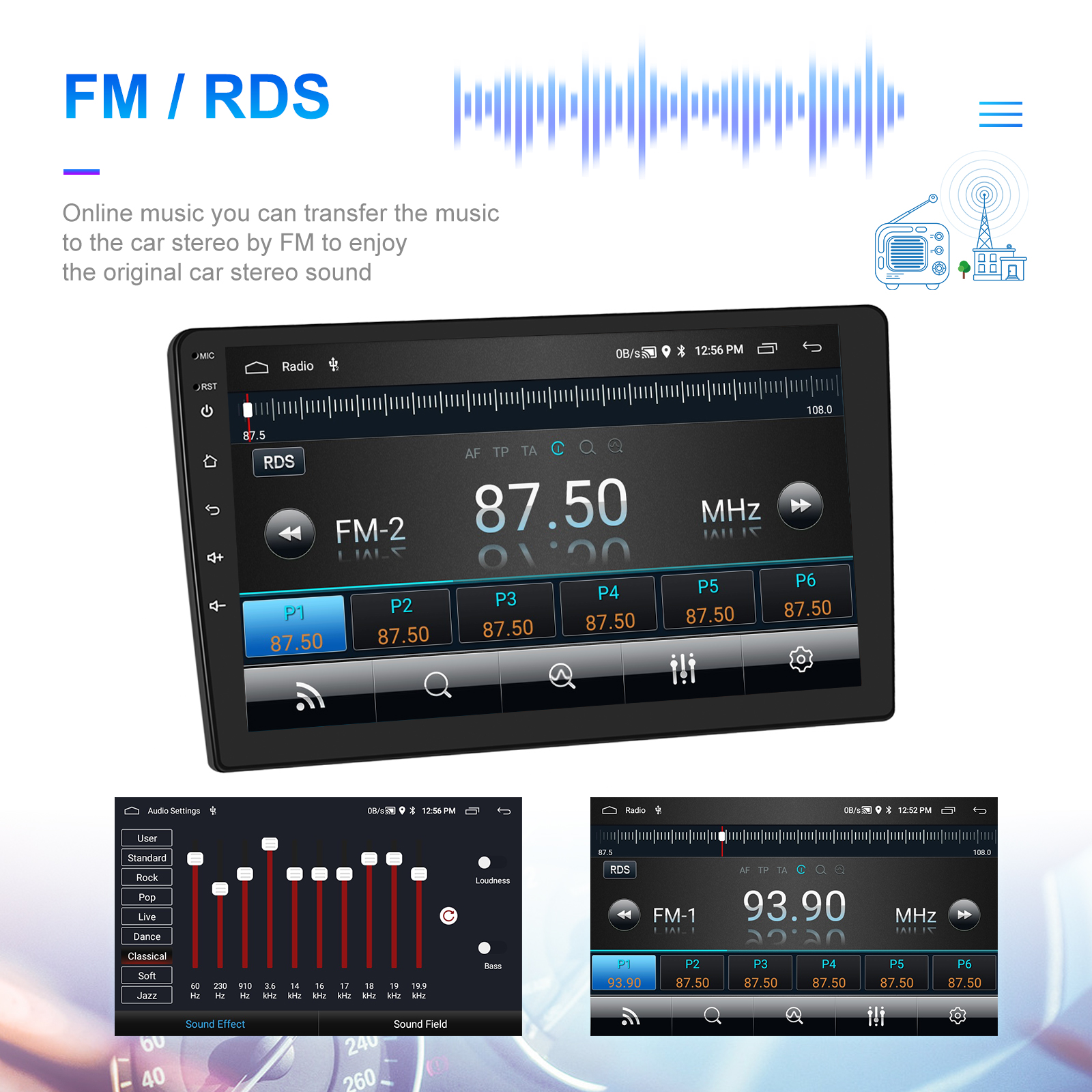 9 inch 2G 32G Universal Multimedia Player Double Din Android Car Radio with Built-in 2DIN
