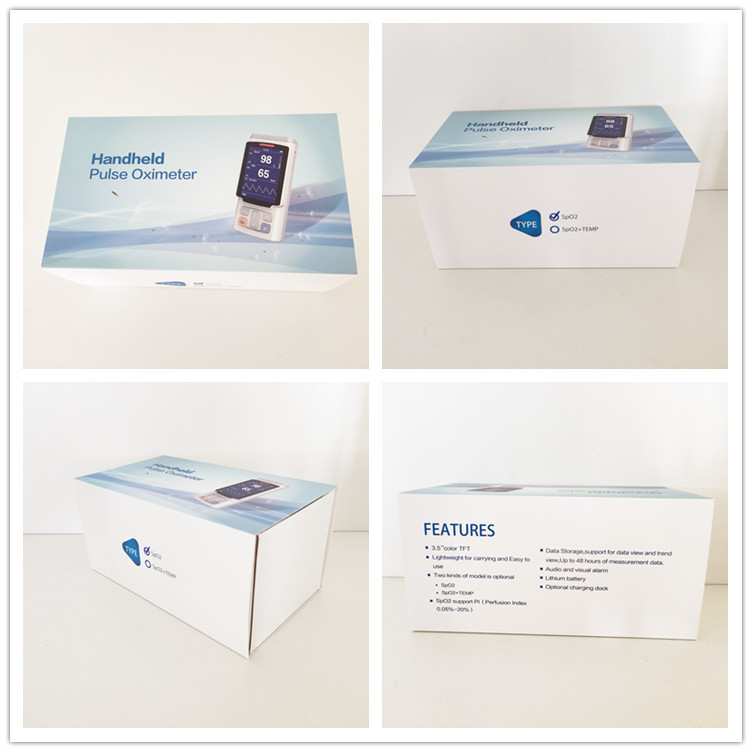 CE ISO Handheld Pulse Oximeter 320*480 Portable Vital Sign Monitor