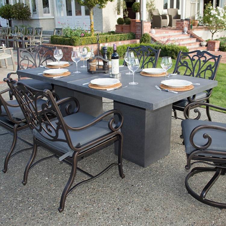 Customized Heavy Concrete Furniture Tables for Outdoor Living Table Sets In Concrete GRC