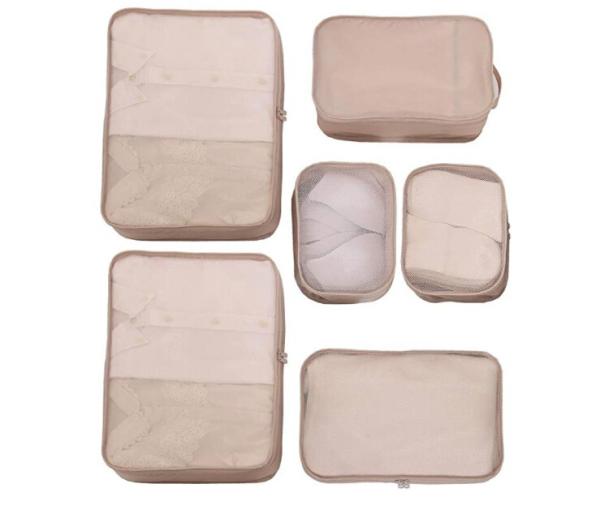 Small Travel Packing Cubes System Stylish Padded Individual Labeled Washable