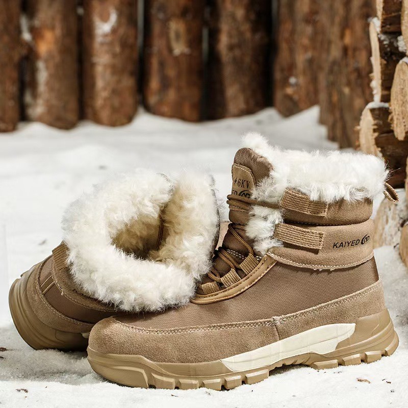 Mid-Cut Suede Leather Wool Lined Insulated 6KV Safety Work Boots
