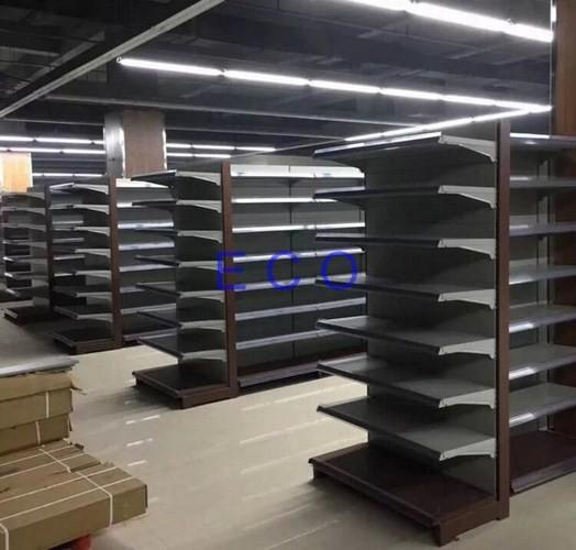 Boltless Supermarket Departmental Store Racks / Cold Rolled Steel End Grocery