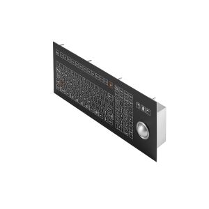 IP65 Rugged Industrial Keyboard Trackball Omron Switch Membrane Waterproof