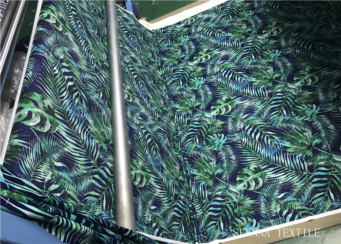 Warp Knitted Polyester Swimsuit Fabric , Colorblock Swimsuit Material Fabric