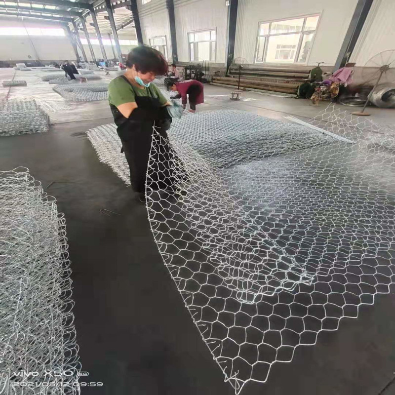 Galvanised 60x80mm 2.0MM Hexagonal Gabion Wire Mesh