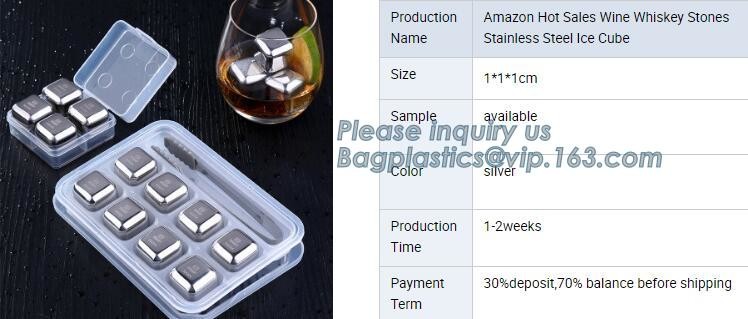 Bar accessories recyclable stainless steel whiskey ice cube stones, Stainless Steel Ice bar cooler, steel bar cold fresh