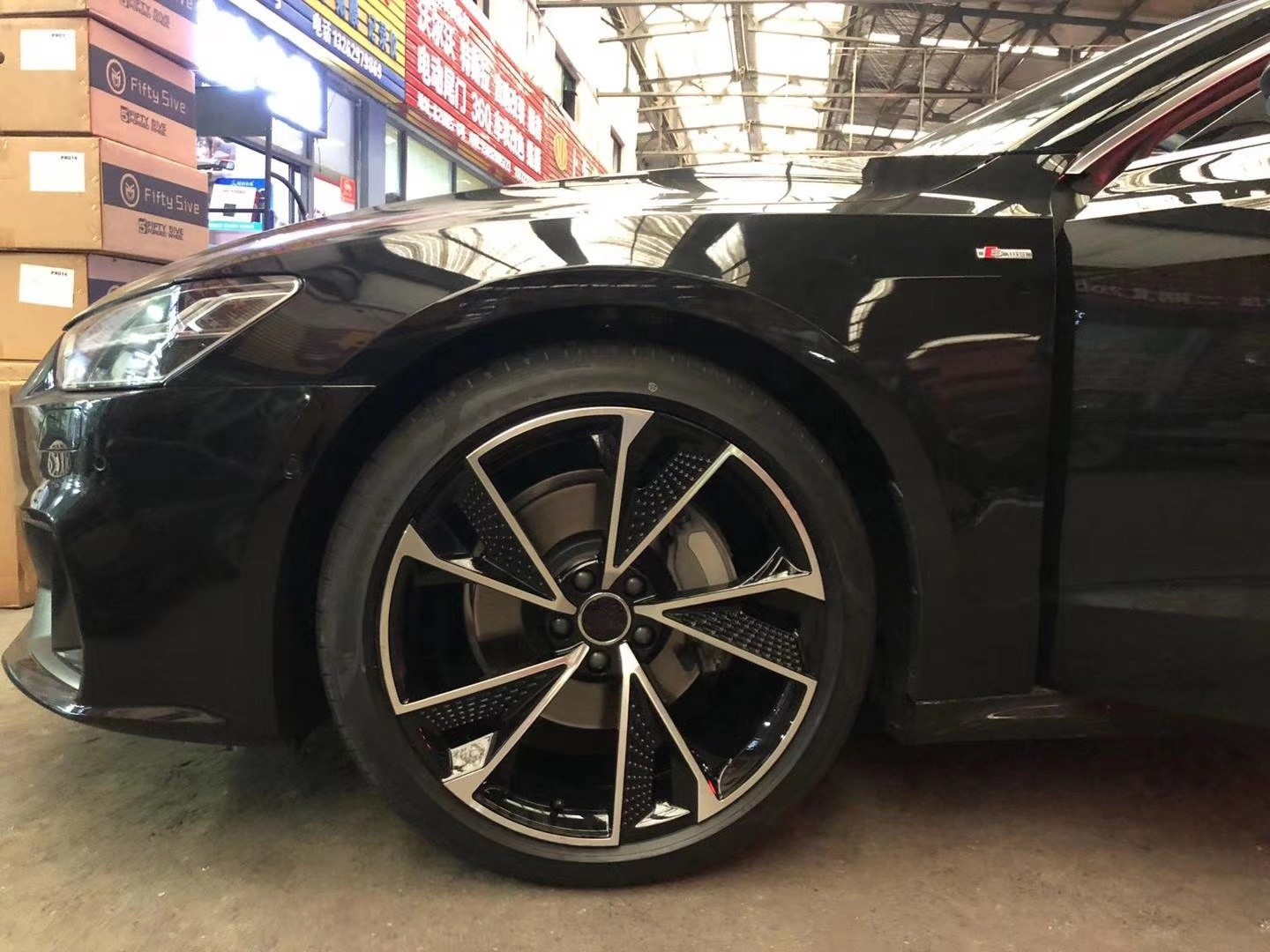 Alloy 5x112 66.6 Wheels 19 20 21 Inch Concave Wheels 21x9.5 Black