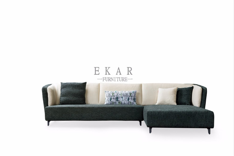 Living Room Furniture L Shaped Fabric Couch Corner Sofa Set