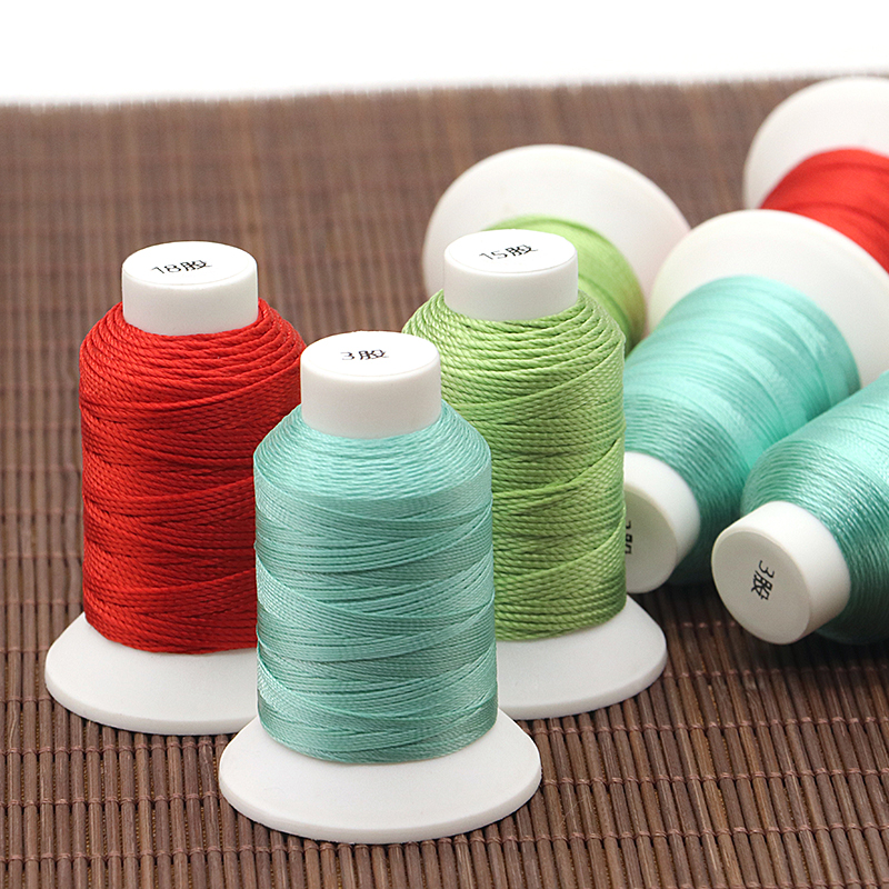3ply Yarn Count 100% Polyester Sewing Thread TEX90 for Leather Crochet Free Sample