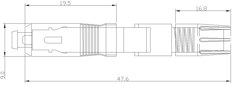 Flexible Field Assembly Connector , Durable Fiber Optic Quick Connector