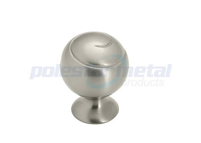 Brushed Nickel Cabinet Hardware Zinc Alloy Modern Round Cabinet Knobs