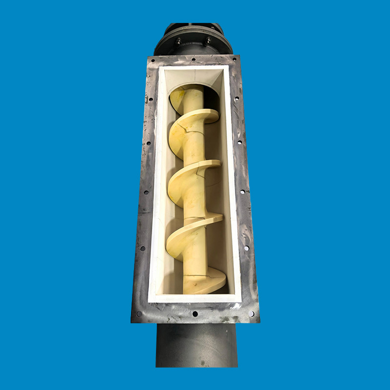 Ceramic Screw Conveyor For Heavy Duty And High Impact Resistance Material Mixing