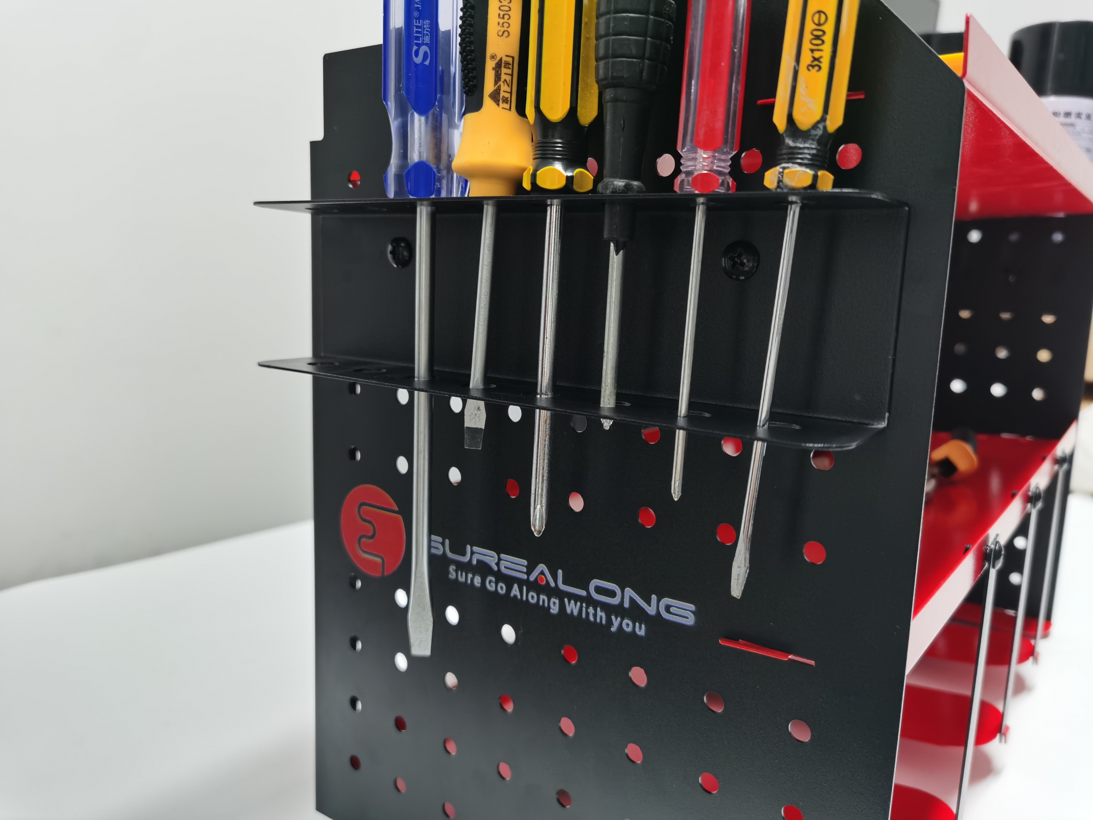 Pegboard Power Tool Organzier Wall Mount Garage Utility Shelf for Cordless Tool Storage