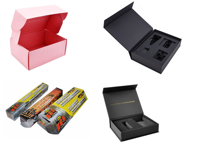 Custom Retail Solid Magnetic Gift Box Black Velvet Foam Inserts