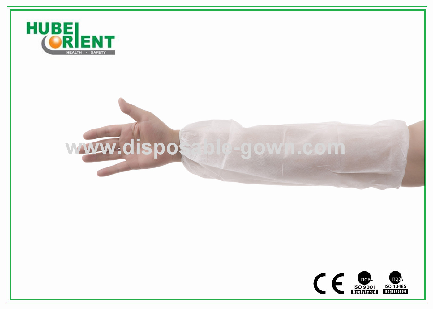 Non-Woven 18 Inches Protective Disposable Arm Sleeves/Comfortable Oil-Proof oversleeves