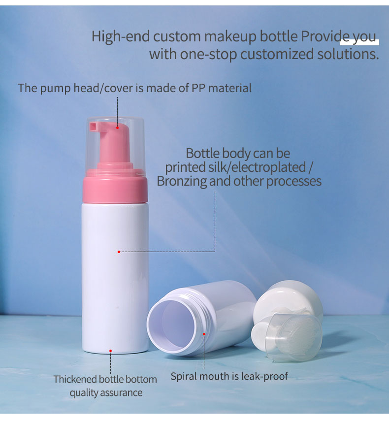 White Cosmetic Glass Bottle 100ml Empty Perfume Bottles Sealing Type Packaging Customized Lid