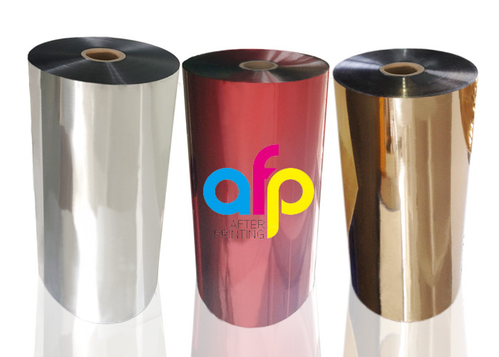 Metallic Colors Metallized Film , Reflective Polyester Film Giftbox Lamination
