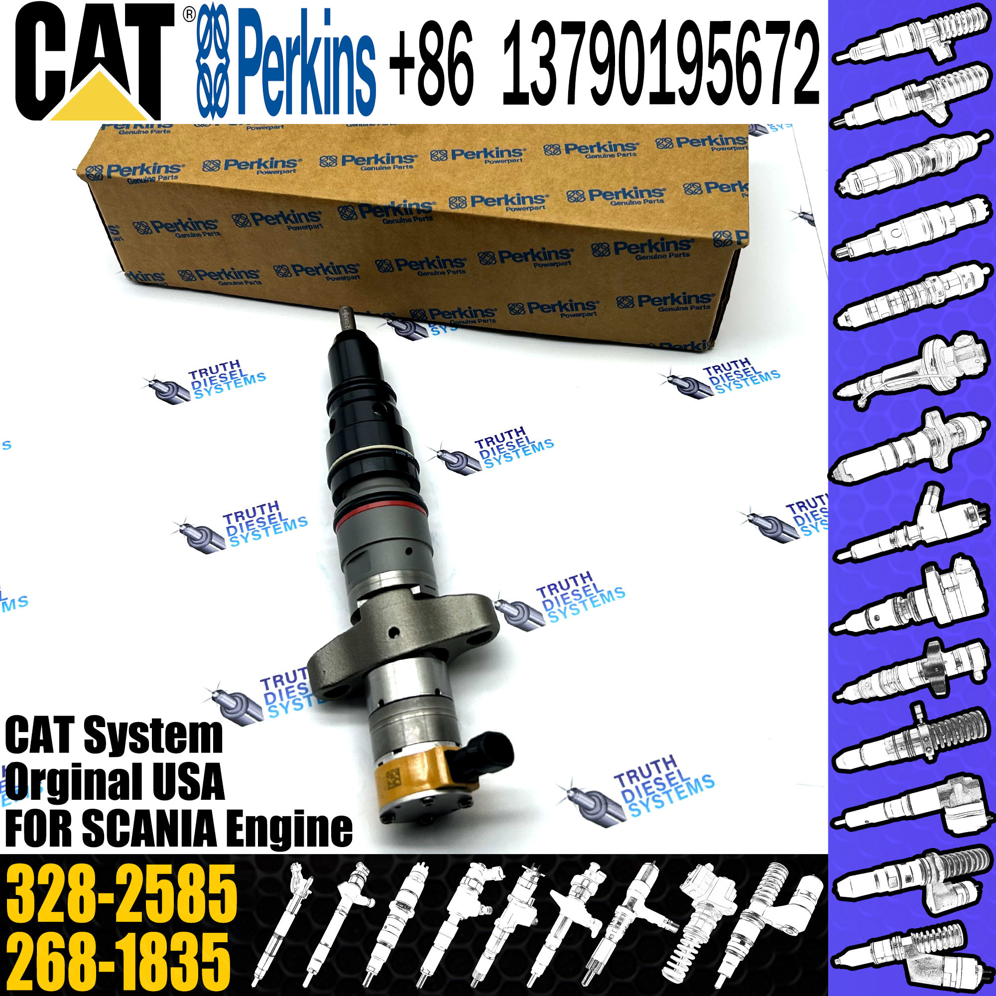 Excavator 325D injector 3282585 328-2585 Fuel injector 3879427 387-9427 for C7 engine