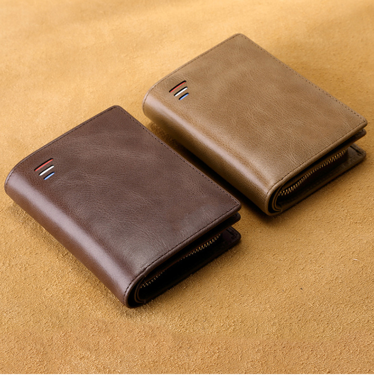 Luxury Men's Genuine Leather Wallet with RFID Blocking and Multifunctional Design