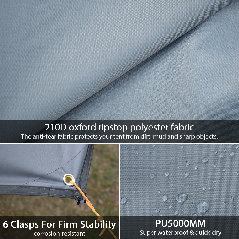 3 Season 210T Ripstop Nylon 10Ft Camping Sun Shelter